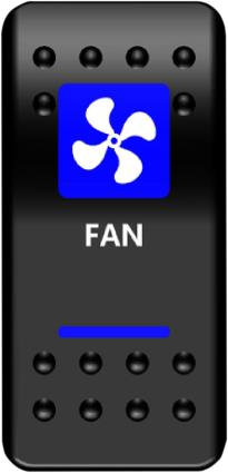 Moose Utility - Moose Utility Rocker Switch - Blue Fan Light - FAN-PWR