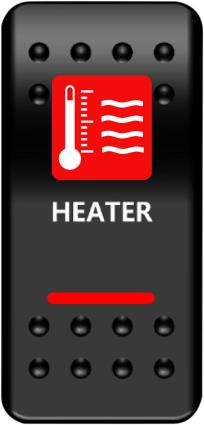Moose Utility - Moose Utility Rocker Switch - On/Off Red Heater - HTR-PWR-R