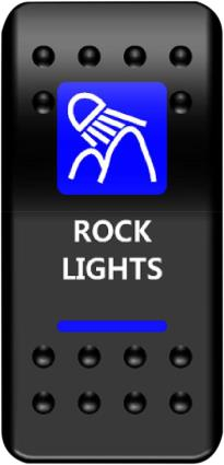 Moose Utility - Moose Utility Rocker Switch - On/Off Blue Rock Light - RCK-PWR