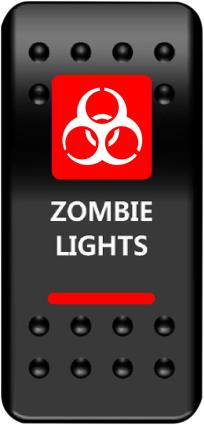 Moose Utility - Moose Utility Rocker Switch - On/Off Red Roof Zombie Light - ZMB-PWR-R
