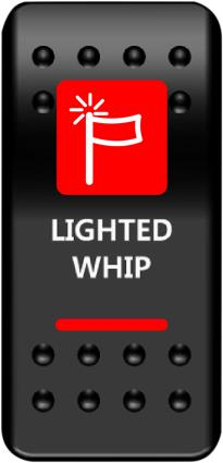 Moose Utility - Moose Utility Rocker Switch - On/Off Red Whip - WHP-PWR-R