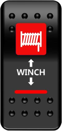 Moose Utility - Moose Utility Rocker Switch - Red Winch Switch (Double Pole, Double Throw) - WN-I-O-R