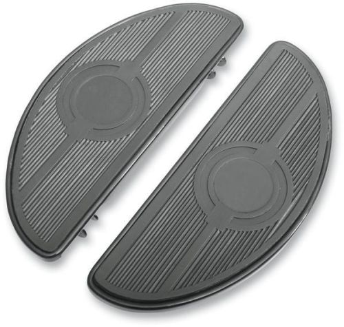 Drag Specialties - Drag Specialties Half-Moon Floorboards without Vibration Inserts - Black - 1621-0165