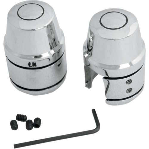 Drag Specialties - Drag Specialties Upper Shock Bolt/Stud Covers - Chrome - 1313-0079