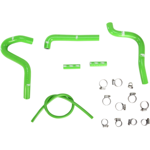 Moose Racing - Moose Racing Radiator Hose/Clamp Kit  - Green - MBU-KAW-27-GR