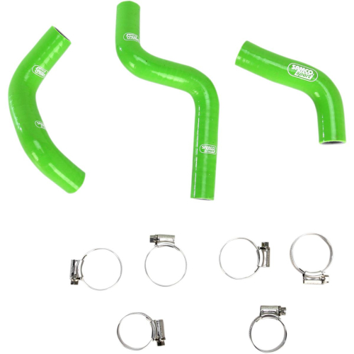Moose Racing - Moose Racing Radiator Hose/Clamp Kit  - Green - MBU-KAW-63-GR