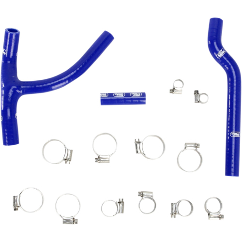 Moose Racing - Moose Racing Radiator Hose/Clamp Kit  - Blue - MBU-YAM-40-BL