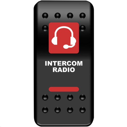 Moose Utility - Moose Utility Intercom Rocker Switch - Red - COM-PWR-R