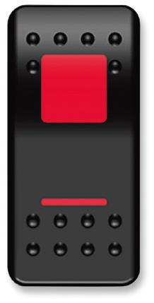 Moose Utility - Moose Utility Rocker Switch - On/Off Red - GNR-PWR
