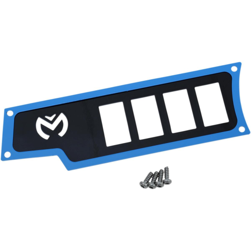 Moose Utility - Moose Utility Small 4 Switch Dash Plate - Left - Blue - 100-4342-PU