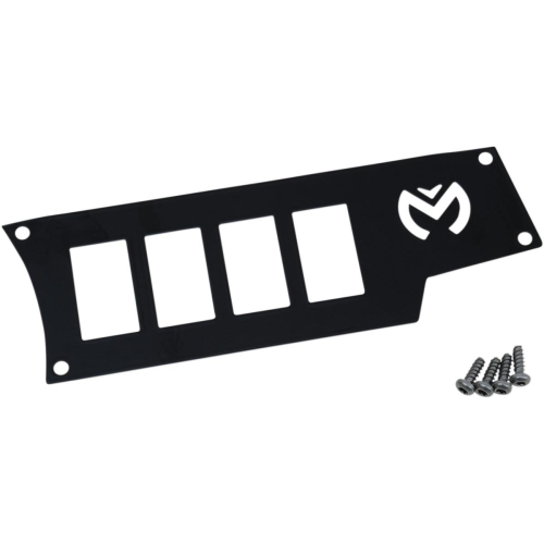 Moose Utility - Moose Utility Small 4 Switch Dash Plate - Right - Black - 100-4350-PU