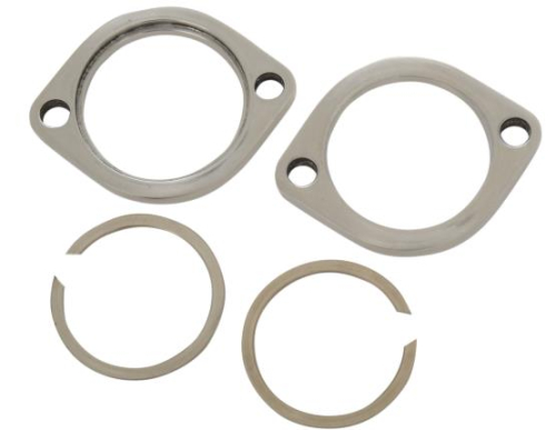 Drag Specialties - Drag Specialties Exhaust Flange Kit - Polished Stainless Steel - 1861-0889