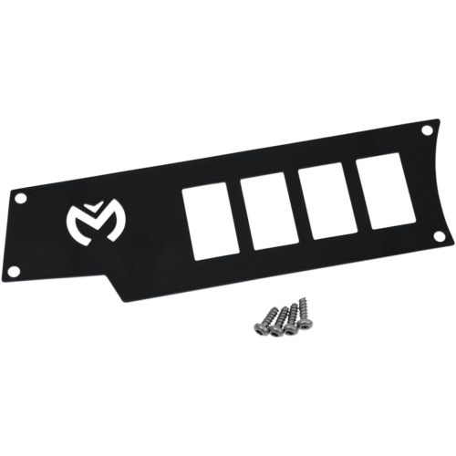 Moose Utility - Moose Utility Small 4 Switch Dash Plate - Left - Black - 100-4340-PU
