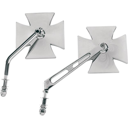 Drag Specialties - Drag Specialties Maltese Mirror - Air-Glide Stem - Chrome - 1901-6009