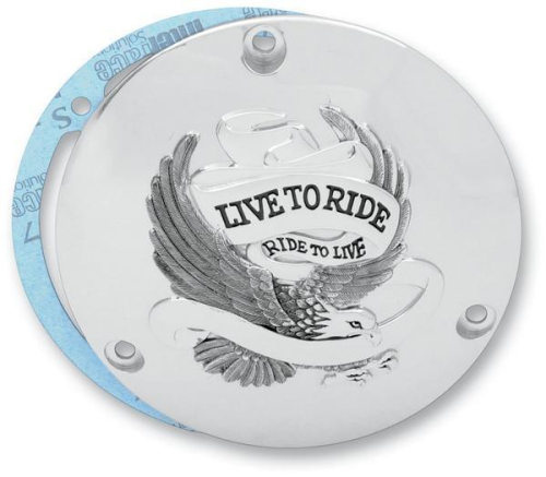 Drag Specialties - Drag Specialties Live to Ride Derby Cover - Chrome - 1107-0155
