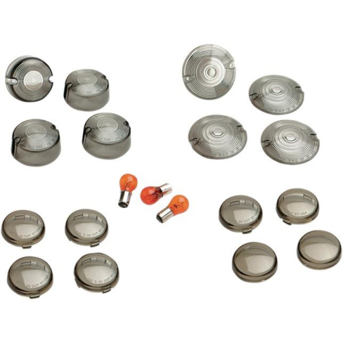 Drag Specialties - Drag Specialties Smoked Turn Signal Lens Kit - 0906-6315