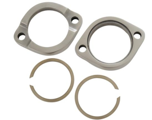 Drag Specialties - Drag Specialties Exhaust Flange Kit - Heavy Duty - Polished Stainless Steel - 1861-0888