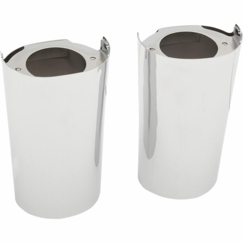 Drag Specialties - Drag Specialties Smooth Fork Slider Covers - +2in. - Chrome - 77492BX