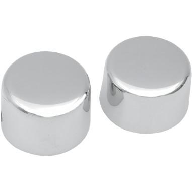 Drag Specialties - Drag Specialties 3/4in. Chrome Axle Caps - Front - DS-222881
