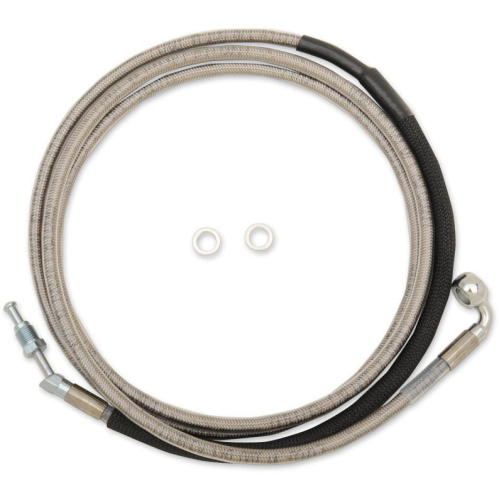 Drag Specialties - Drag Specialties Clear Coated Stainless Steel Hydraulic Clutch Line - +10in. - 51701-10