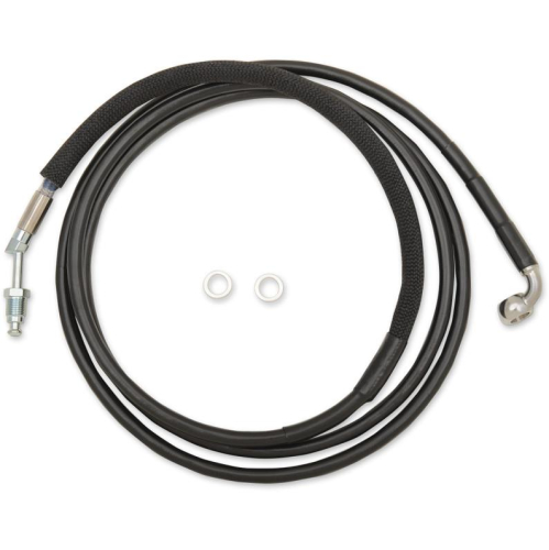Drag Specialties - Drag Specialties Black Vinyl Coated Hydraulic Clutch Line - +12in. - 51701-12BLK