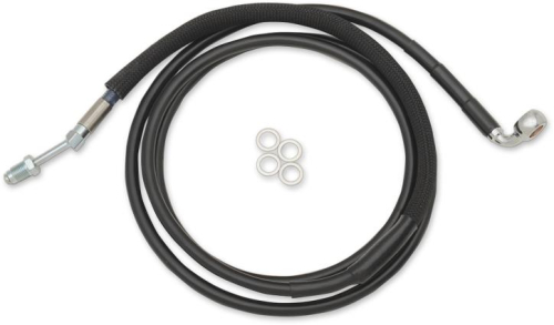 Drag Specialties - Drag Specialties Black Vinyl Coated Hydraulic Clutch Line - +2in. - 51701-2BLK