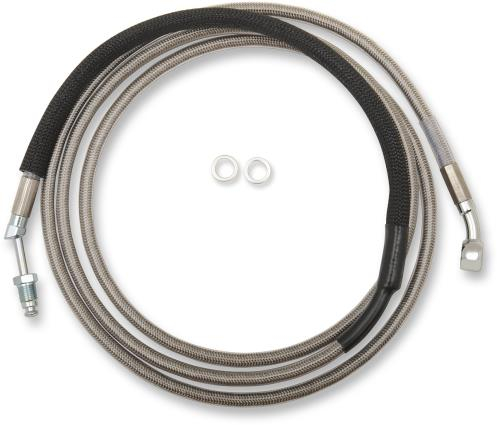 Drag Specialties - Drag Specialties Clear Coated Stainless Steel Hydraulic Clutch Line - +10in. - 51702-10