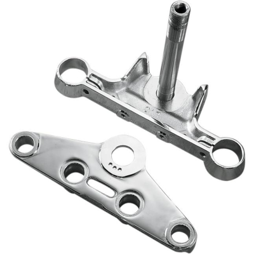 Drag Specialties - Drag Specialties FL-Style Triple Tree without  Mounts for Stock Headlight Nacelle - 41mm - Chrome - DS-222939
