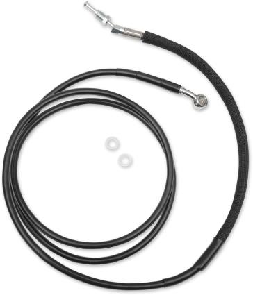 Drag Specialties - Drag Specialties Black Vinyl Coated Hydraulic Clutch Line - +4in. - 51702-4BLK