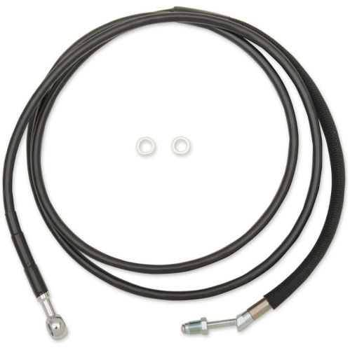 Drag Specialties - Drag Specialties Black Vinyl Coated Hydraulic Clutch Line - +6in. - 51703-6BLK