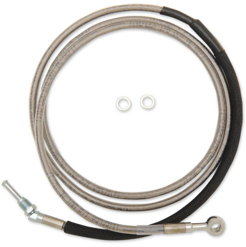 Drag Specialties - Drag Specialties Clear Coated Stainless Steel Hydraulic Clutch Line - +8in. - 51703-8