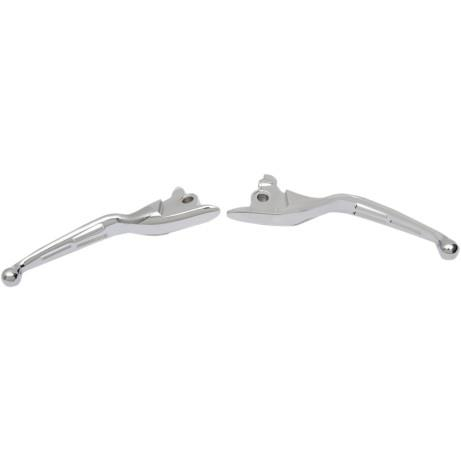 Drag Specialties - Drag Specialties Slotted Wide Blade Lever Set - Chrome - H07-0605