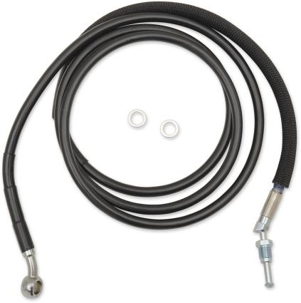 Drag Specialties - Drag Specialties Black Vinyl Coated Hydraulic Clutch Line - Stock Length - 51702-BLK