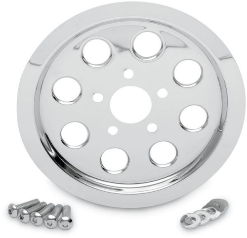 Drag Specialties - Drag Specialties Chrome Outer Rear Pulley Insert - 1201-0519