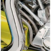 Drag Specialties - Drag Specialties Stainless Steel Braided Hose - 3/8in x 25ft - DS-096614