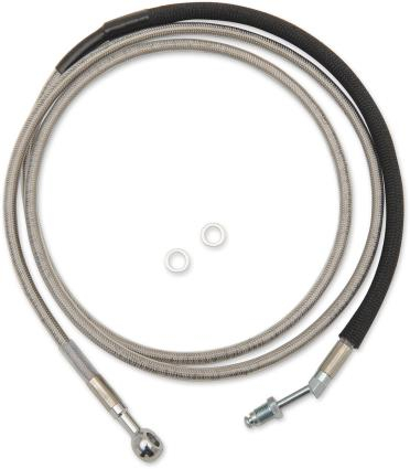 Drag Specialties - Drag Specialties Clear Coated Stainless Steel Hydraulic Clutch Line - +2in. - 51703-2
