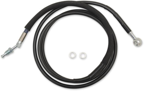 Drag Specialties - Drag Specialties Black Vinyl Coated Hydraulic Clutch Line - +2in. - 51703-2BLK