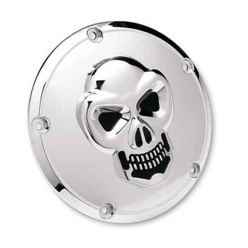 Drag Specialties - Drag Specialties 3-D Skull Derby Cover - Chrome - 1902-0061