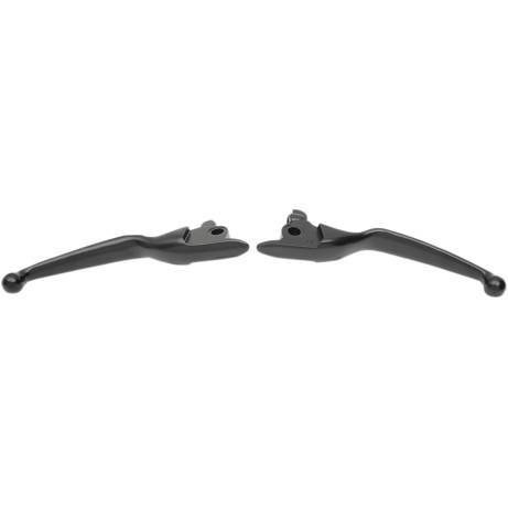 Drag Specialties - Drag Specialties Wide Blade Lever Set - Matte Black - H07-0595MB