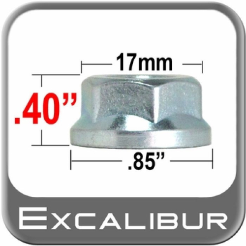 Excalibur Wheel Accessories Lug Nut - 10mm. x 1.25mm. - 17mm. Hex 1.2in. Tall - 98-0008