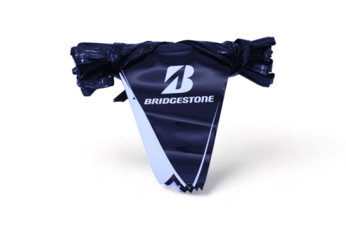 Bridgestone - Bridgestone Repeating Pennants - Black/White - 42ft. - TE6210025