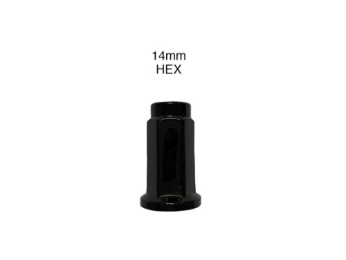 Excalibur Wheel Accessories Lug Nut - 10mm. X 1.25mm. - 14mm. Hex - Black - 98-0021BK