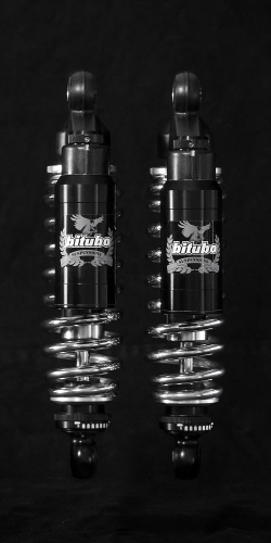 Bitubo - Bitubo WMT0 Adjustable Twinshocks with Spring Preload - Chrome - RE002WMT03