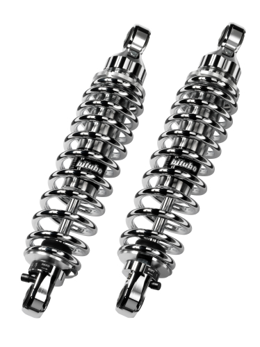 Bitubo - Bitubo WME0 Adjustable Twinshocks with Spring Preload - Chrome - RE003WME03
