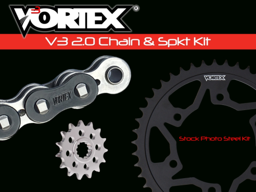 Vortex - Vortex WSS Warranty Chain and Sprocket Kit - Black - CK6427
