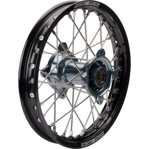 Moose Racing - Moose Racing SX-1 Complete Rear Wheel - 14in. x 1.60in. - Black Wheel/Gray Hub - MR21-16014-BKGY