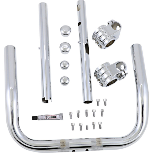 Klock Werks - Klock Werks Pullback Klip Hanger Handlebar - 10in. - Chrome/Chrome - KWH-01-0331