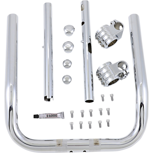 Klock Werks - Klock Werks Pullback Klip Hanger Handlebar - 14in. - Chrome/Chrome - KWH-01-0334