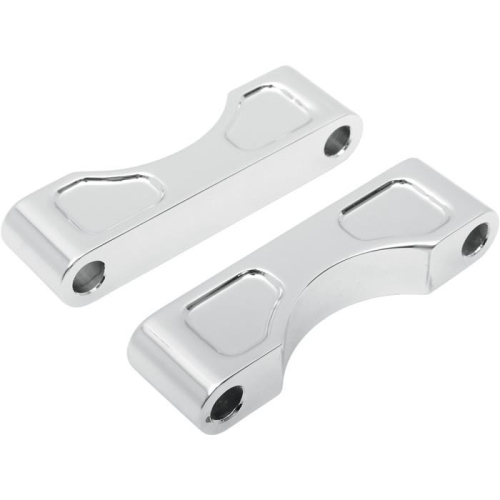 Klock Werks - Klock Werks Tire Hugger Front Fender Mounting Blocks for 16in./18in. Tire - Chrome Finish - KWFS-02-0103-C