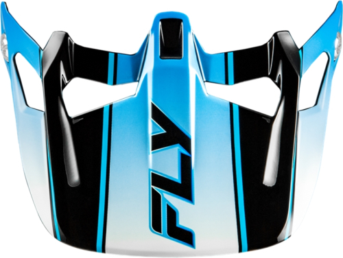 Fly Racing - Fly Racing Visor for Werx-R Flow Carbon Helmets - Black/Blue/White - 73-9232V